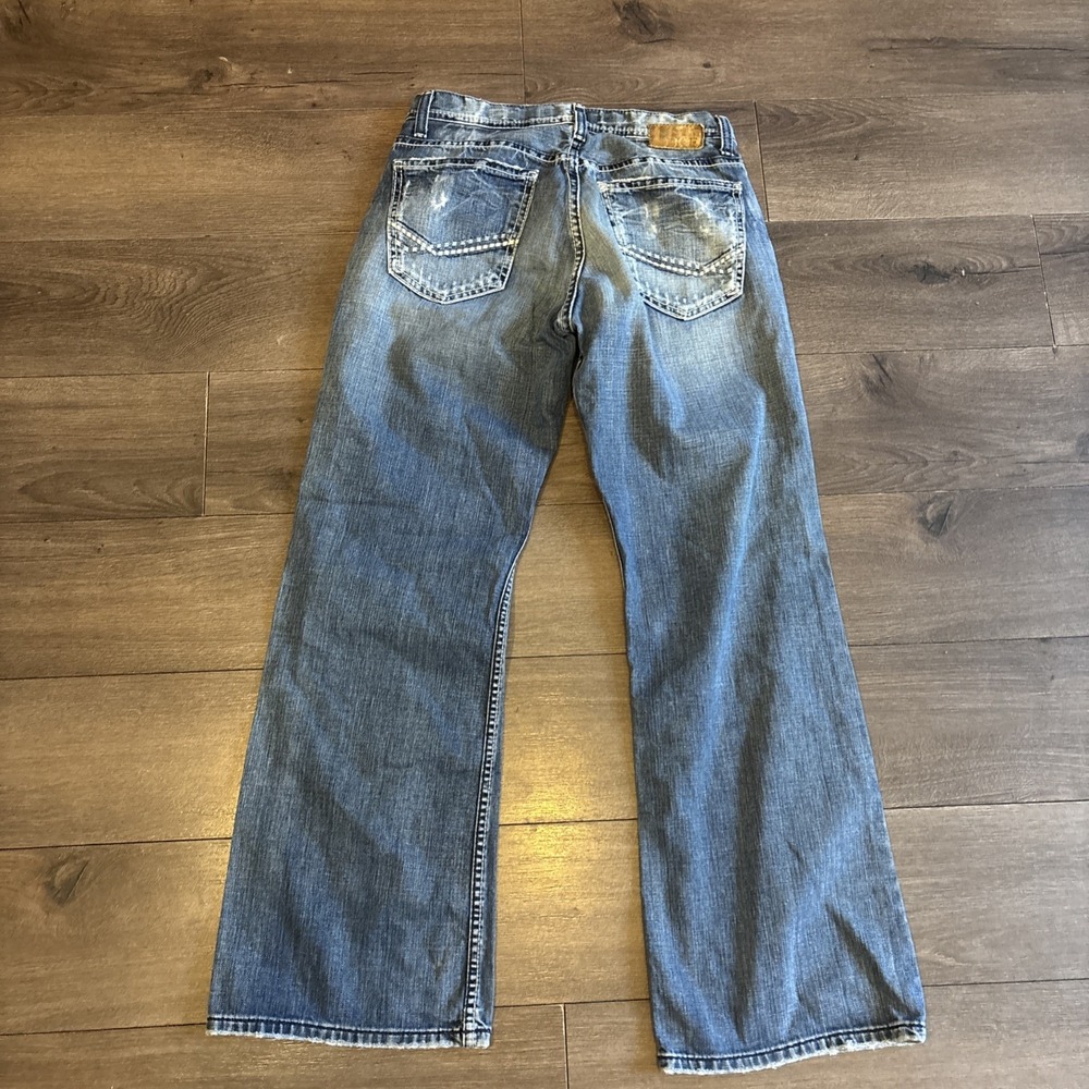 BKE Jeans Mens 29x30 Blue Denim Bootcut Tyler Distressed Pockets Casual - Picture 8 of 10